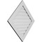 Ekena Millwork Diamond Surface Mount PVC Gable Vent: Non-Functional, w/ 3-1/2"W x 1"P Standard Frame, 36"W x 36"H GVPDI36X3601SN - alternate 2